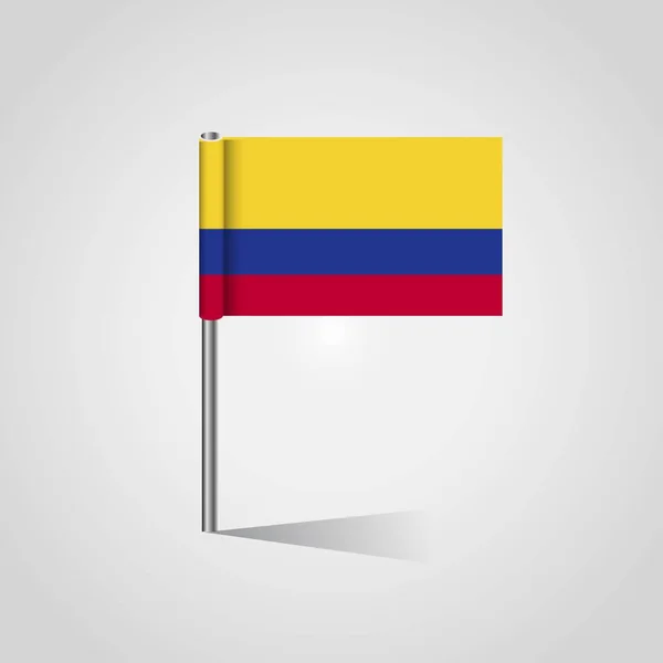 Colombia Bandera Diseño Vector — Vector de stock