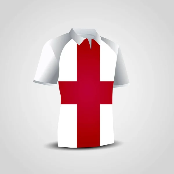 England United Kingdom Flag Auf Shirt — Stockvektor