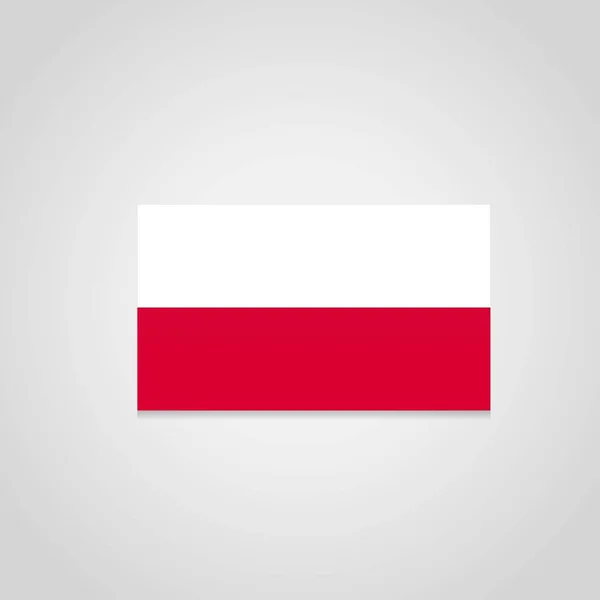 Poland Bandera Vector Ilustración — Archivo Imágenes Vectoriales