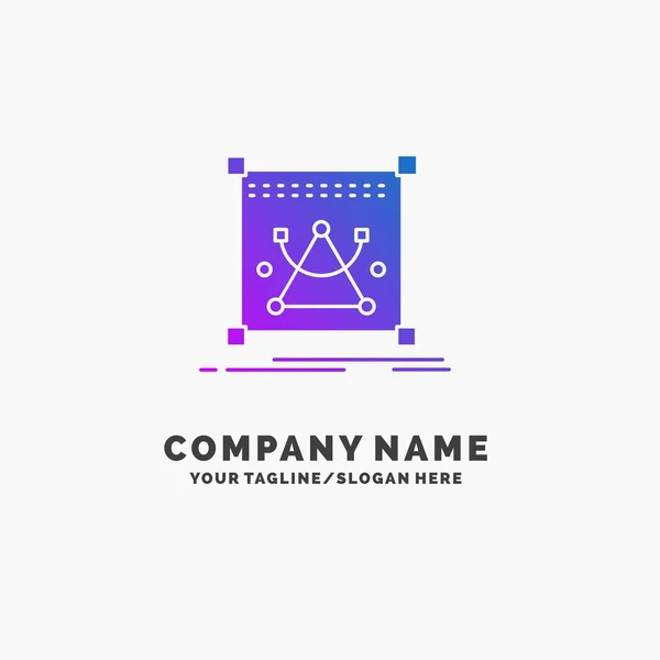 Editar Editar Objeto Redimensionar Purple Business Logo Template Lugar Para —  Vetores de Stock