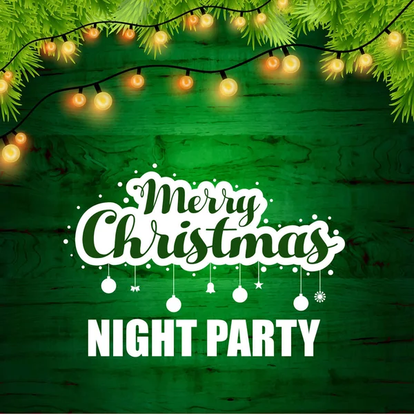 Merry Christmas Night Party Bakgrund — Stock vektor
