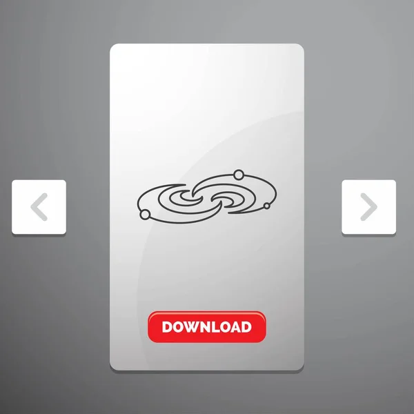 กาแล ดาราศาสตร ดาวเคราะห ระบบ ไอคอนเส กรวาลใน Carousal Pagination Slider Design — ภาพเวกเตอร์สต็อก