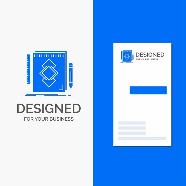 Logo Firmy Dla Projektu Narzędzia Tożsamości Narysować Rozwoju Pionowe Blue — Wektor stockowy