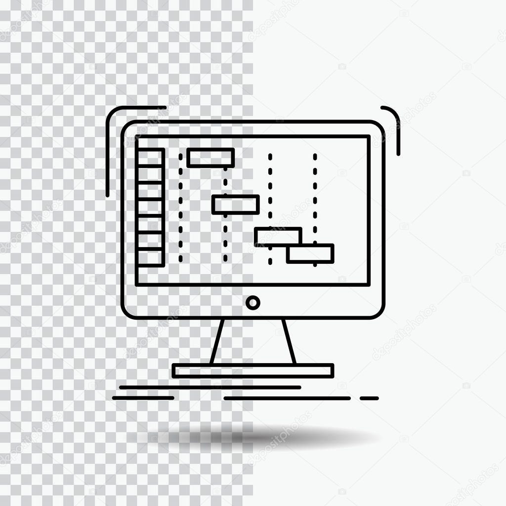 Ableton, application, daw, digital, sequencer Line Icon on Transparent Background. Black Icon Vector Illustration