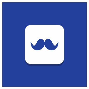 Bıyık, yenilikçi, movember, Erkek, erkek karakter simgesi mavi yuvarlak düğmesi