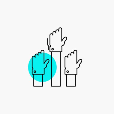 Aspirasyon, iş, arzu, çalışan, niyet satırı simgesi