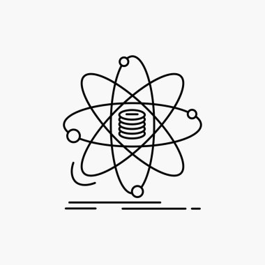 Analiz, veri, bilgi, araştırma, bilim satırı simgesi. İzole vektör çizim