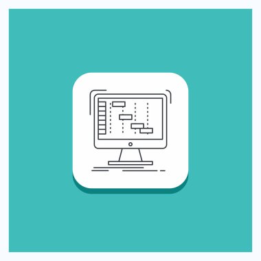 Düğme için Ableton, uygulama, daw, dijital, yuvarlak sequencer satırı simgesi turkuaz arka plan