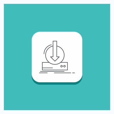 Yuvarlak düğmesi için ek olarak, içerik, dlc, indir, satırı simgesi turkuaz arka plan oyun