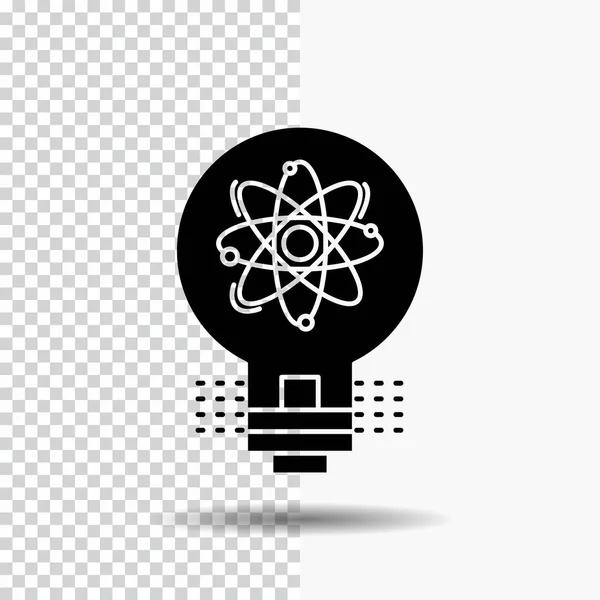 Idea Innovazione Luce Soluzione Avvio Glyph Icon Sfondo Trasparente Icona — Vettoriale Stock