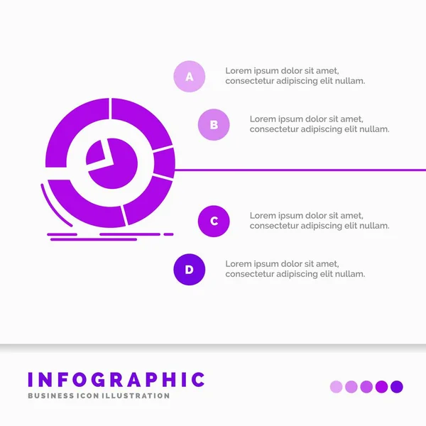 Análise Análise Negócios Diagrama Gráfico Pizza Modelo Infográficos Para Site — Vetor de Stock