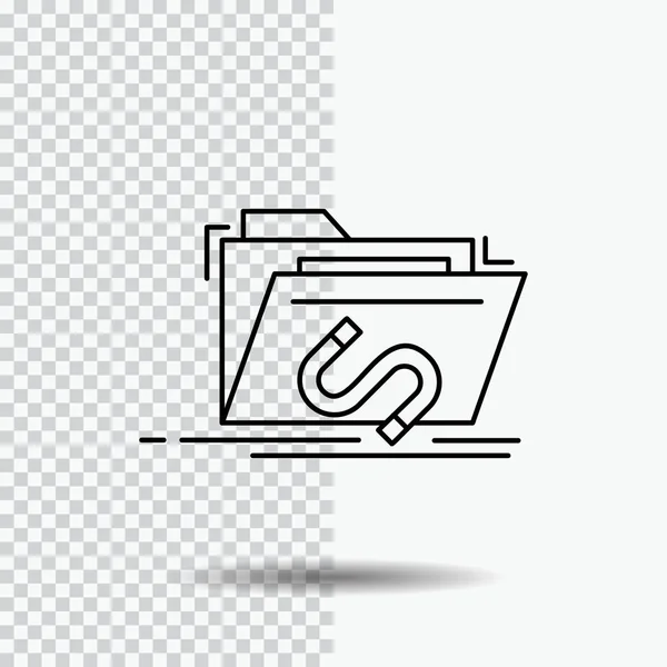 Hintertür Ausbeutung Datei Internet Softwarelinie Symbol Auf Transparentem Hintergrund Abbildung — Stockvektor