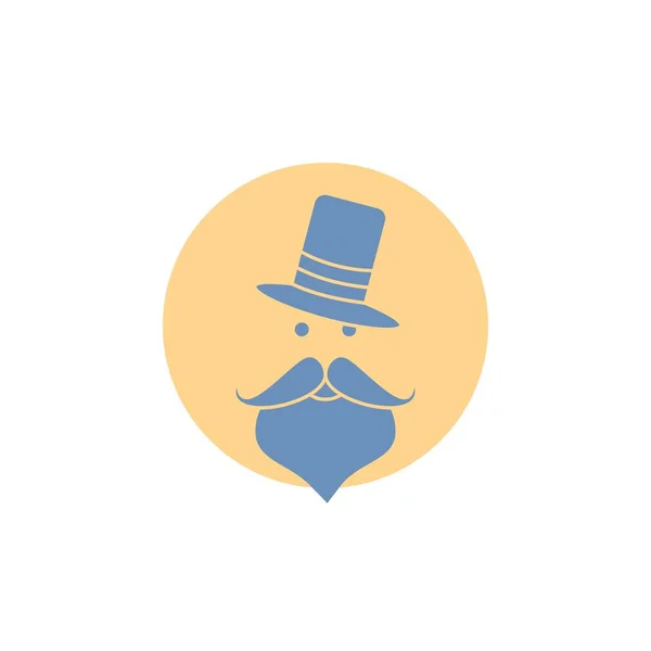 Bıyık Yenilikçi Movember Santa Yan Tümce Şapka Glif Simgesi — Stok Vektör