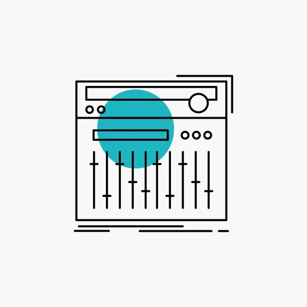 Steuerung Controller Midi Studio Sound Line Icon — Stockvektor