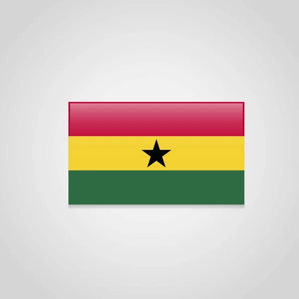 Ghana Bandera Vector Ilustración — Vector de stock