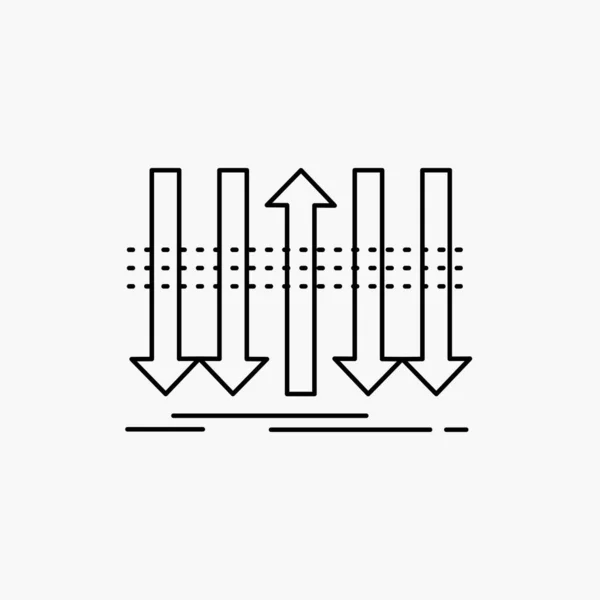 Pfeil Business Distinktion Forward Individuality Line Icon Vektor Isolierte Abbildung — Stockvektor