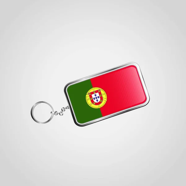 Portugal Vector Keychain Design — Vetor de Stock
