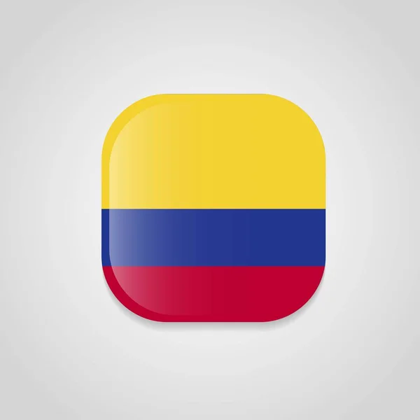 Colombia Bandera Diseño Vector — Vector de stock