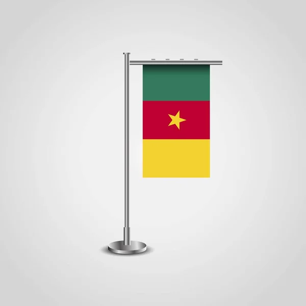 Camerún Vector Diseño Bandera — Vector de stock