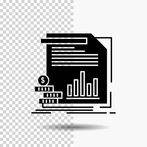 Экономика Финансы Деньги Информация Сообщает Glyph Icon Прозрачном Фоне Черная — стоковый вектор