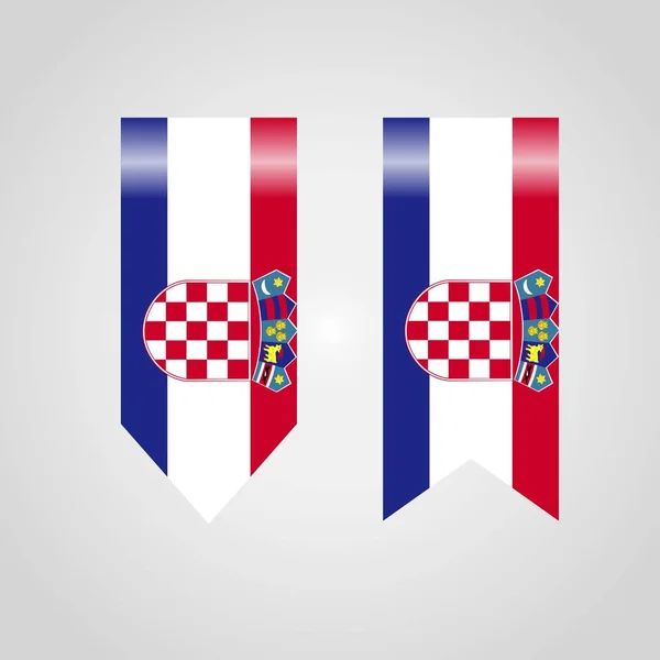 Croacia Diseño Bandera Vector — Archivo Imágenes Vectoriales