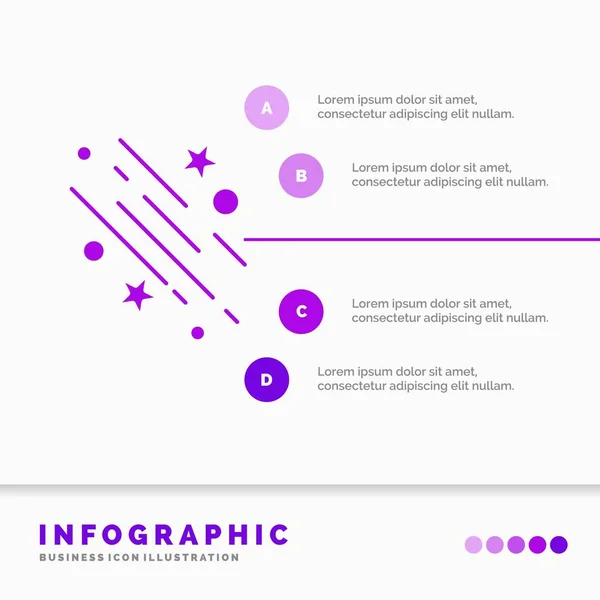 Star Shooting Star Falling Space Stars Infographics Template Website Presentation — Stock Vector