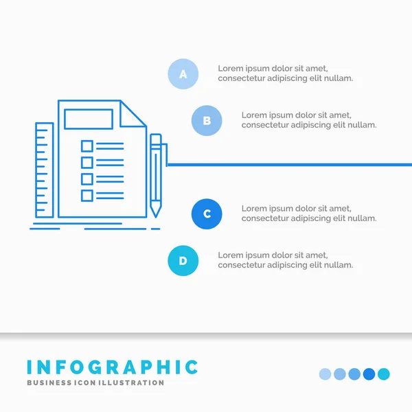 Negocio Lista Plan Planificación Tarea Infografías Plantilla Para Sitio Web — Vector de stock