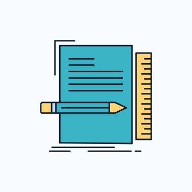 Programlama, kod, kodlama, dosya, komut dosyası düz simgesi. yeşil ve sarı işaret ve sembolleri Web sitesi ve mobil appliation için. vektör çizim