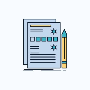 Bileşen, veri, tasarım, donanım, sistem düz simgesi. yeşil ve sarı işaret ve sembolleri Web sitesi ve mobil appliation için. vektör çizim