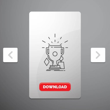 ödüller, oyun, spor, kupa, kazanan rekreasyon Pagination Slider tasarımı ve kırmızı Download düğme çizgisi simgesinde