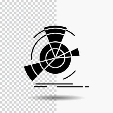 Veri, diyagram, performans, Gelin, glif simgesini şeffaf arka plan üzerinde referans. Siyah simgesi