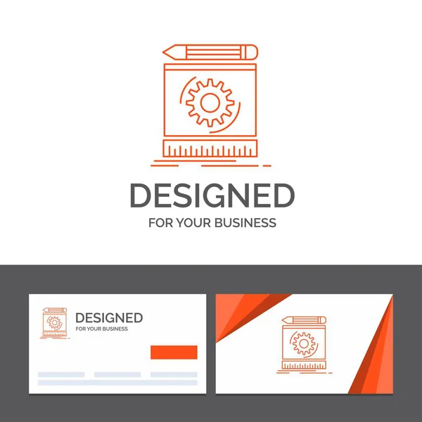 Επιχειρηματικό Πρότυπο Λογότυπο Για Σχέδιο Μηχανική Διαδικασία Πρωτότυπο Προτυποποίηση Πορτοκαλί — Διανυσματικό Αρχείο