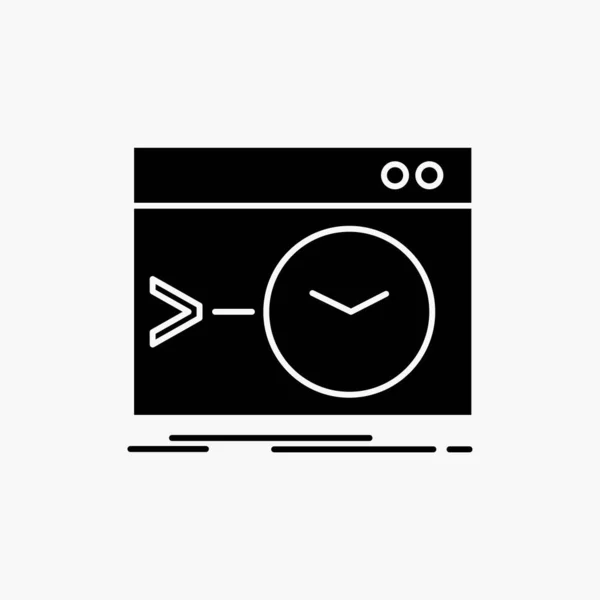 Admin Commande Racine Logiciel Terminal Glyph Icon Illustration Vectorielle Isolée — Image vectorielle