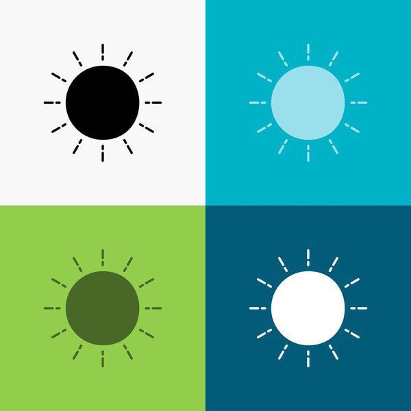 sun, weather, sunset, sunrise, summer Icon Over Various Background. glyph style design, designed for web and app. Eps 10 vector illustration