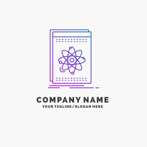 Api Application Developer Platform Science Purple Business Logo Template Place — Stock Vector