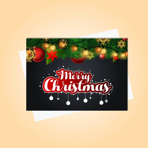 Christmas Banner Elegant Decoration — Stock Vector