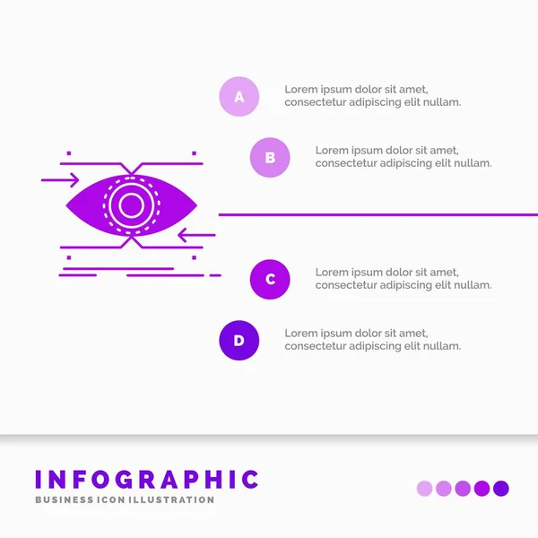 Attention Œil Focus Look Vision Modèle Infographie Pour Site Web — Image vectorielle