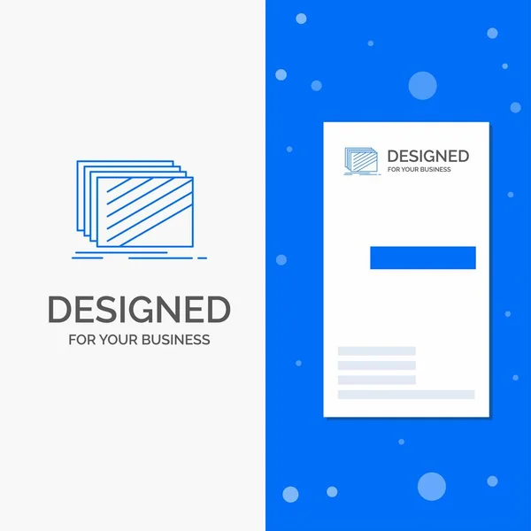 Business Logo Design Layer Layout Texture Textures Vertical Blue Business — Stock Vector