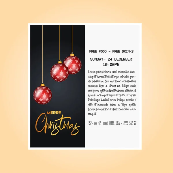Рождественские Открытки Плакат — стоковый вектор