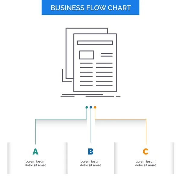 Газета Сми Новости Информационный Бюллетень Газета Business Flow Chart Design — стоковый вектор