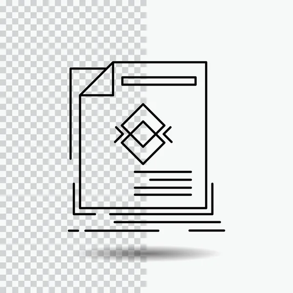 Anuncio Anuncio Folleto Revista Página Icono Línea Sobre Fondo Transparente — Vector de stock