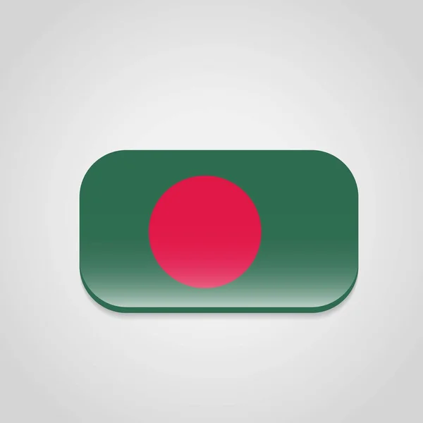 Insigne Drapeau Bangladesh Vecteur Conception — Image vectorielle