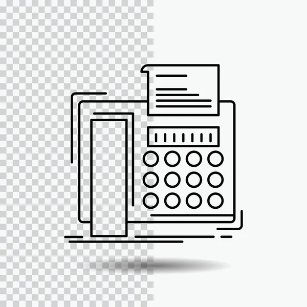 Fax Messaggio Telefono Telefax Linea Comunicazione Icona Sfondo Trasparente Illustrazione — Vettoriale Stock