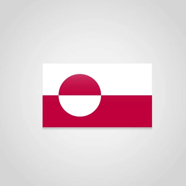Bandera Groenlandia Vector Ilustración — Archivo Imágenes Vectoriales