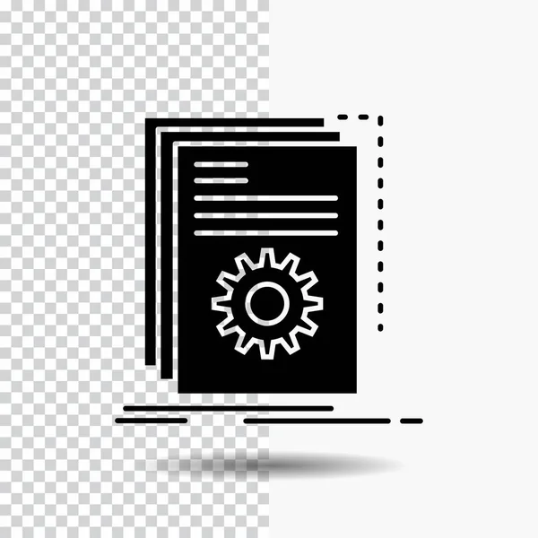 Aplicación Construir Desarrollador Programa Script Glyph Icono Sobre Fondo Transparente — Archivo Imágenes Vectoriales
