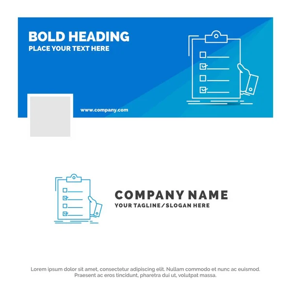 Modelo Azul Logotipo Negócio Para Lista Verificação Verificação Perícia Lista — Vetor de Stock