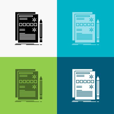 Bileşen, veri, tasarım, donanım, sistem kutsal kişilerin resmi içinde çeşitli arka plan. glif tarzı tasarım, Web ve uygulama Eps 10 vektör çizim için tasarlanmış