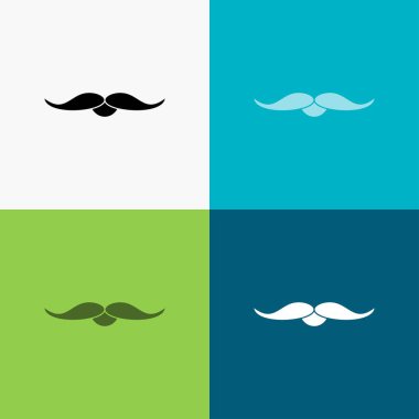 bıyık, yenilikçi, movember, Erkek, Erkek simgesi üzerinde çeşitli arka plan. glif tarzı tasarım, Web ve uygulama Eps 10 vektör çizim için tasarlanmış
