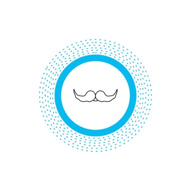 bıyık, yenilikçi, movember, Erkek, Erkek satırı simgesi. İzole vektör çizim