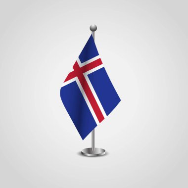 İzlanda bayrağı direği illüstrasyon
